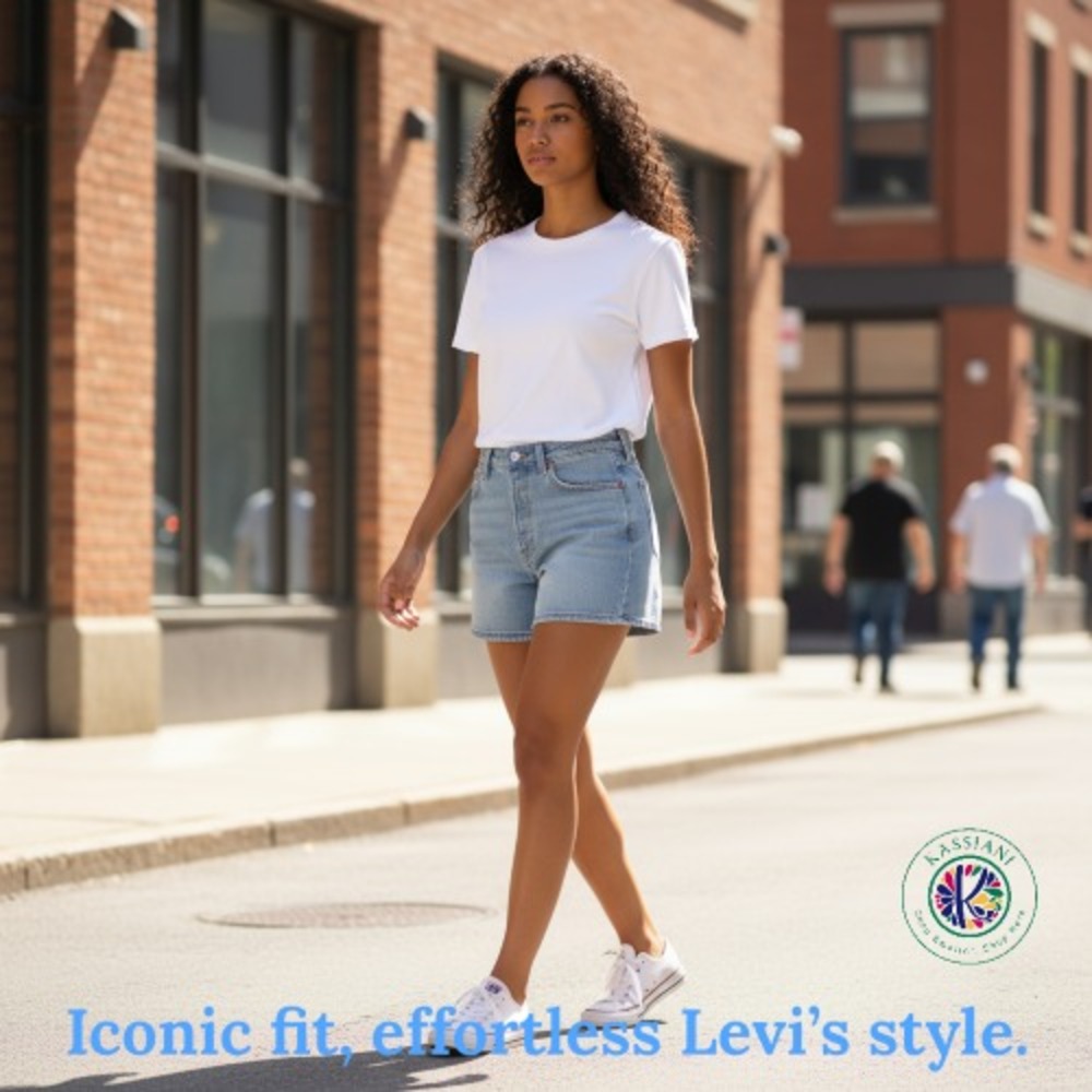 Levi's Women's A-Line‎ Shorts Cotton Blend Size 31 High-Rise 4" Inseam